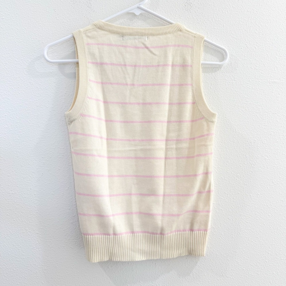 Polo Ralph Lauren 100% Cotton Babydoll Coquette Cottagecore Fairy Pink VestXS - Picture 3 of 5